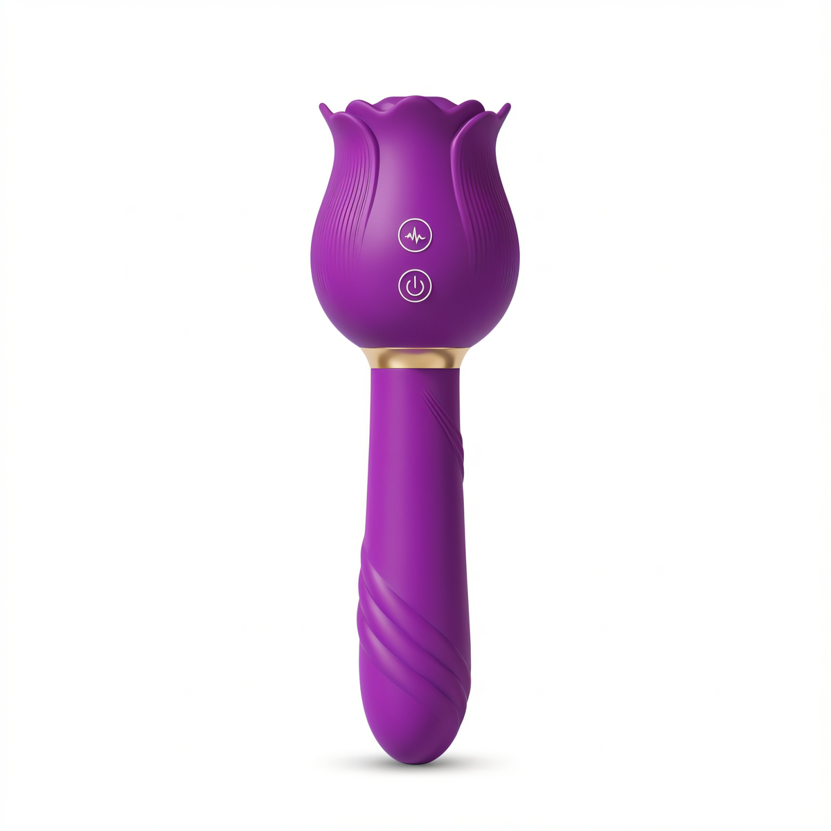Rozen Staaf Vibrator – Dubbele Stimulatie – 12 Zuigstanden & 12 Vibratiestanden - Verkrijgbaar in 3 kleuren