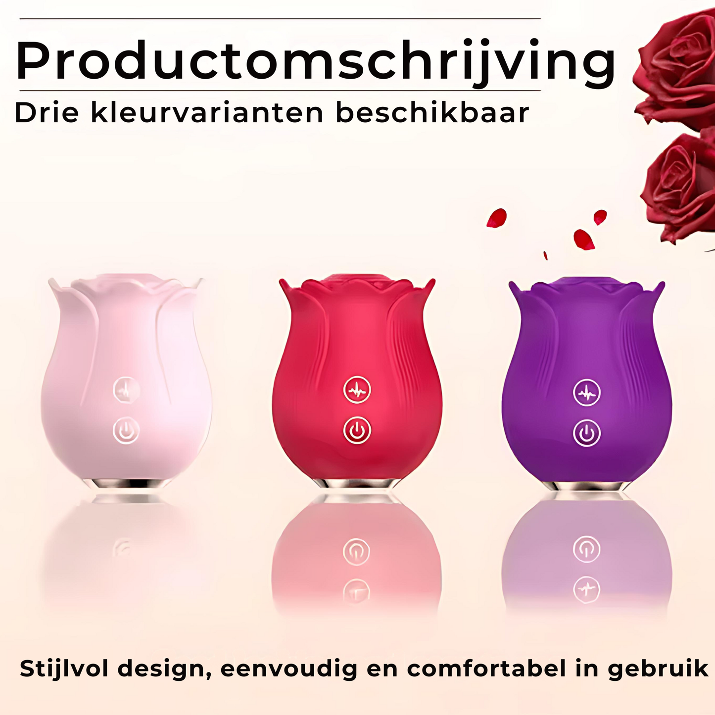 Roos Vibrator – 12 Zuigstanden – Waterdicht & Oplaadbaar – Meerdere Kleuren