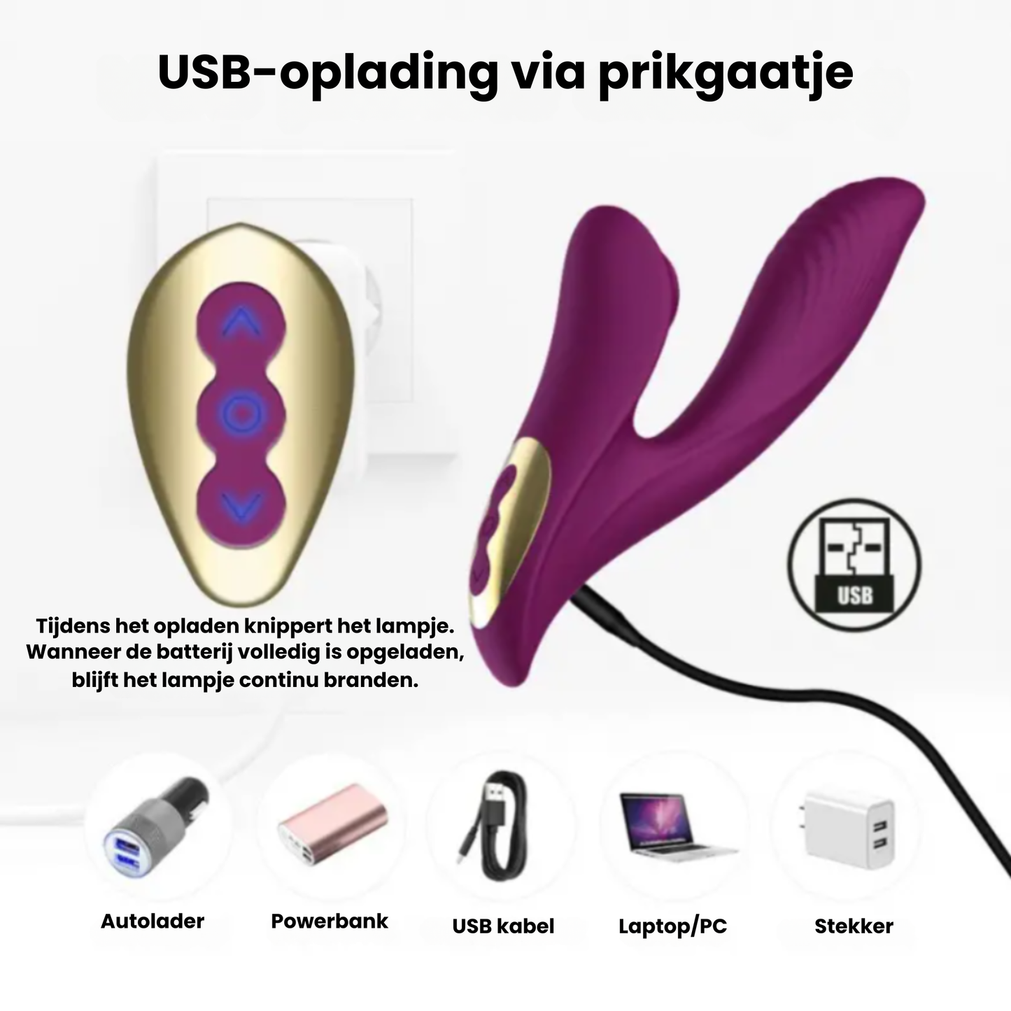 Dubbele Vibrator met Zuigfunctie (Meerdere kleuren)