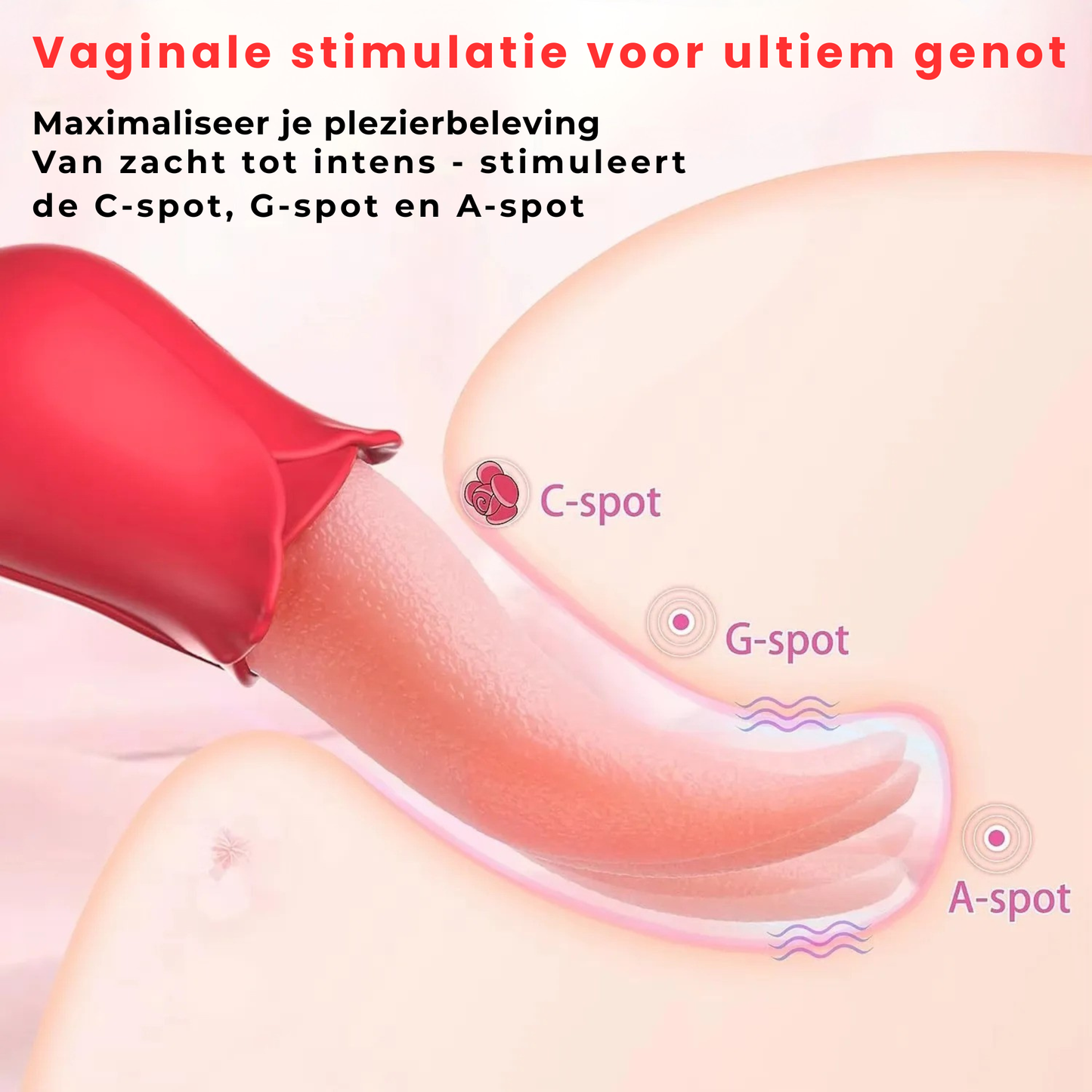 Tong Vibrator Rood – 10 Vibratiestanden – Clitoris, G-spot en Tepel Stimulator