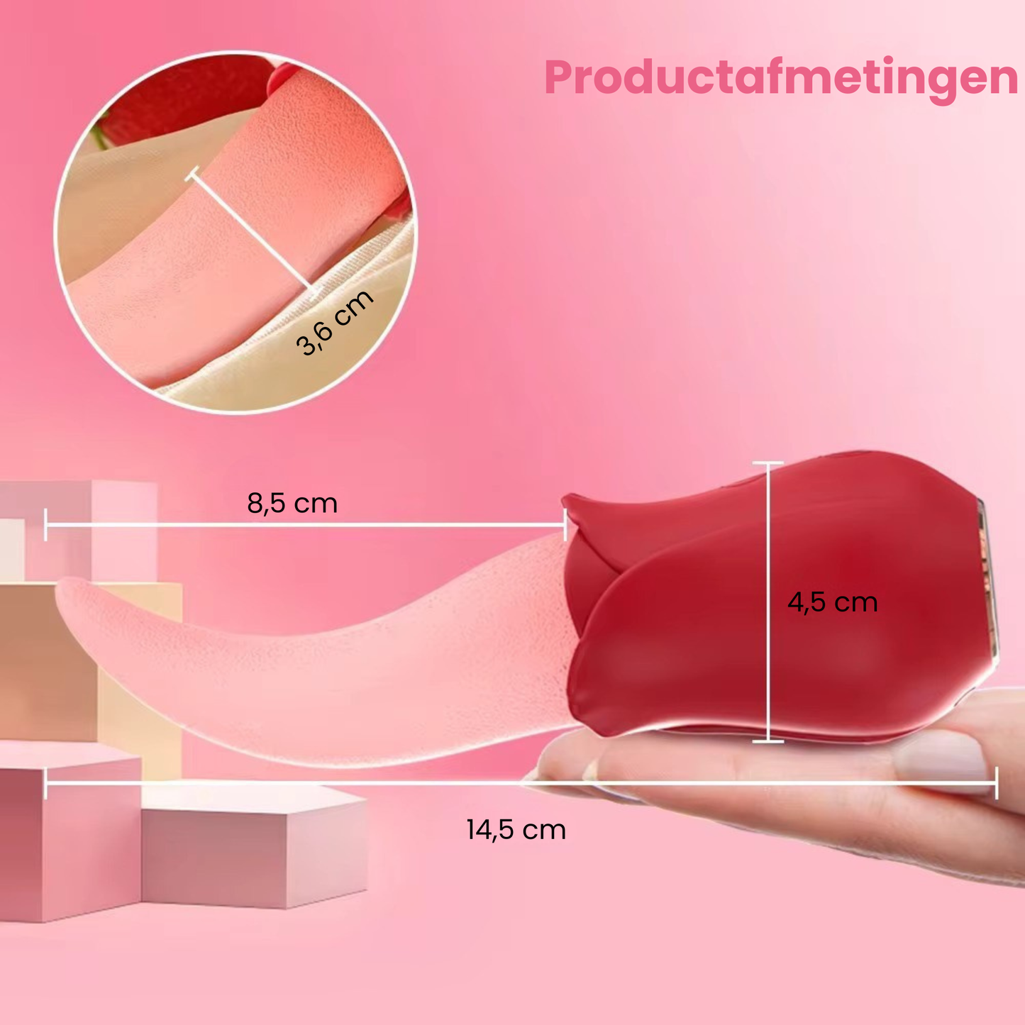 Tong Vibrator Rood – 10 Vibratiestanden – Clitoris, G-spot en Tepel Stimulator