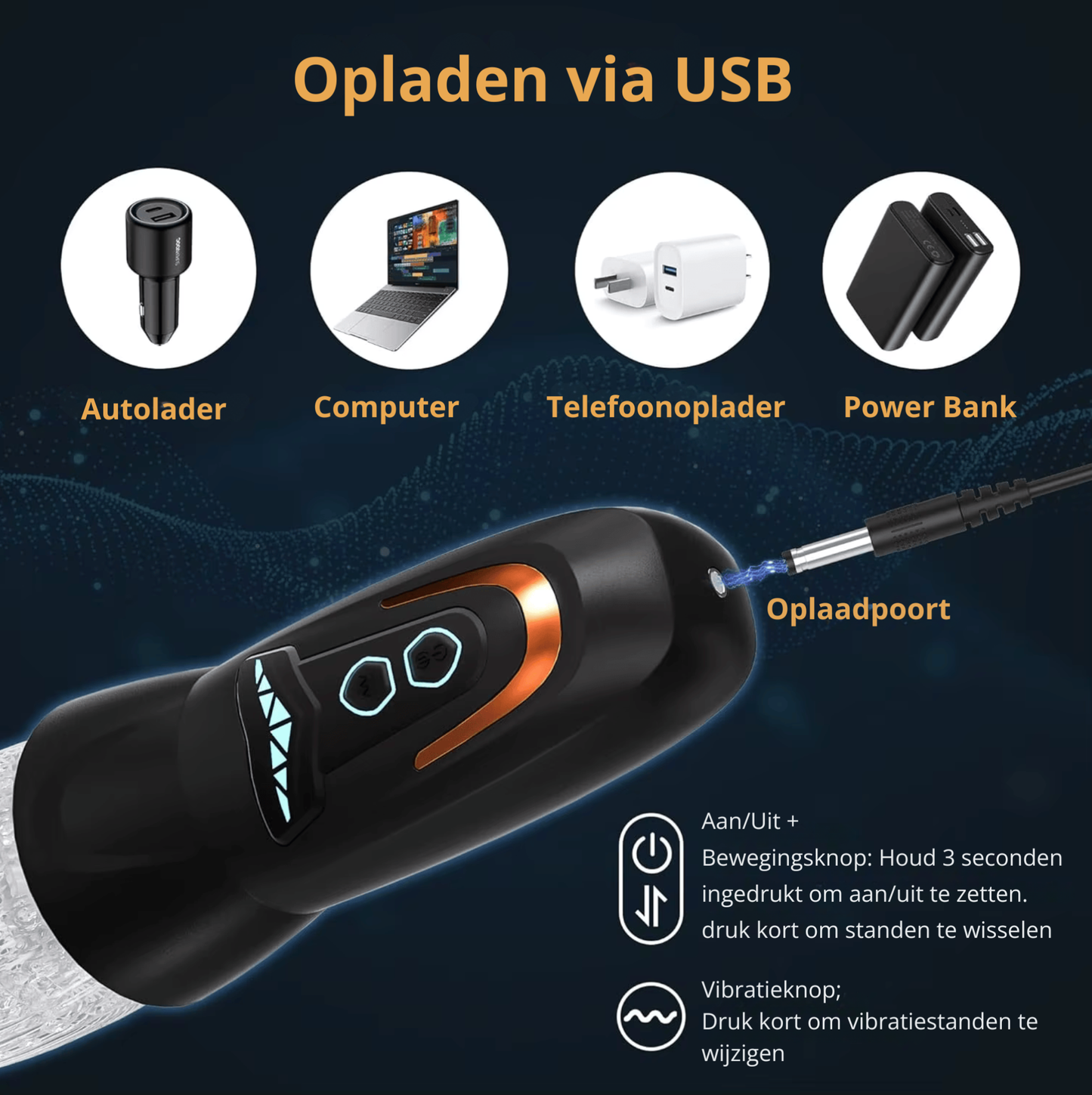 TurboThruster Deluxe – Automatische Masturbator met 8 Thrusting & Roterende Standen – 10 Vibratiestanden