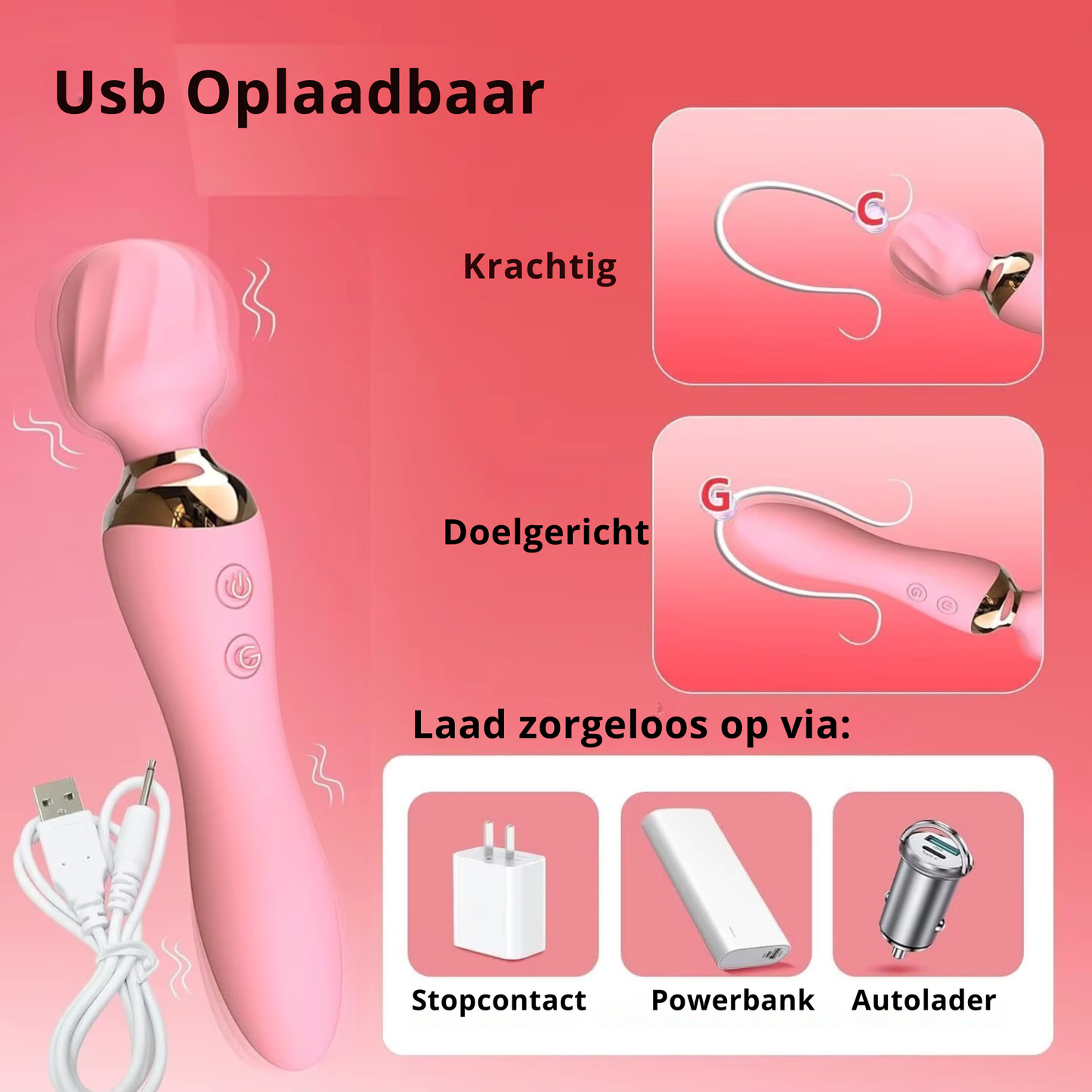 Siliconen Staaf-Vibrator – 10 Vibratiestanden (Meerdere kleuren)