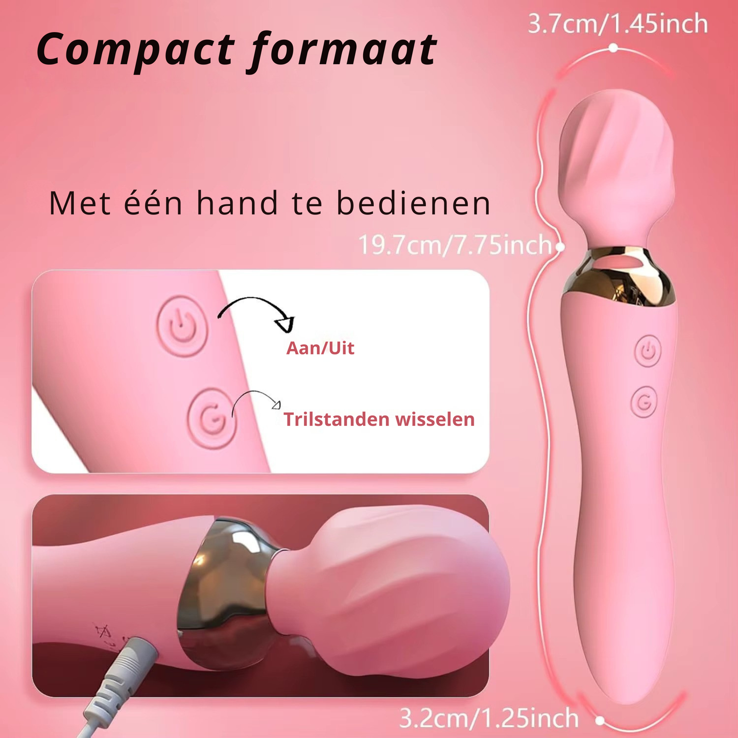 Siliconen Staaf-Vibrator – 10 Vibratiestanden (Meerdere kleuren)