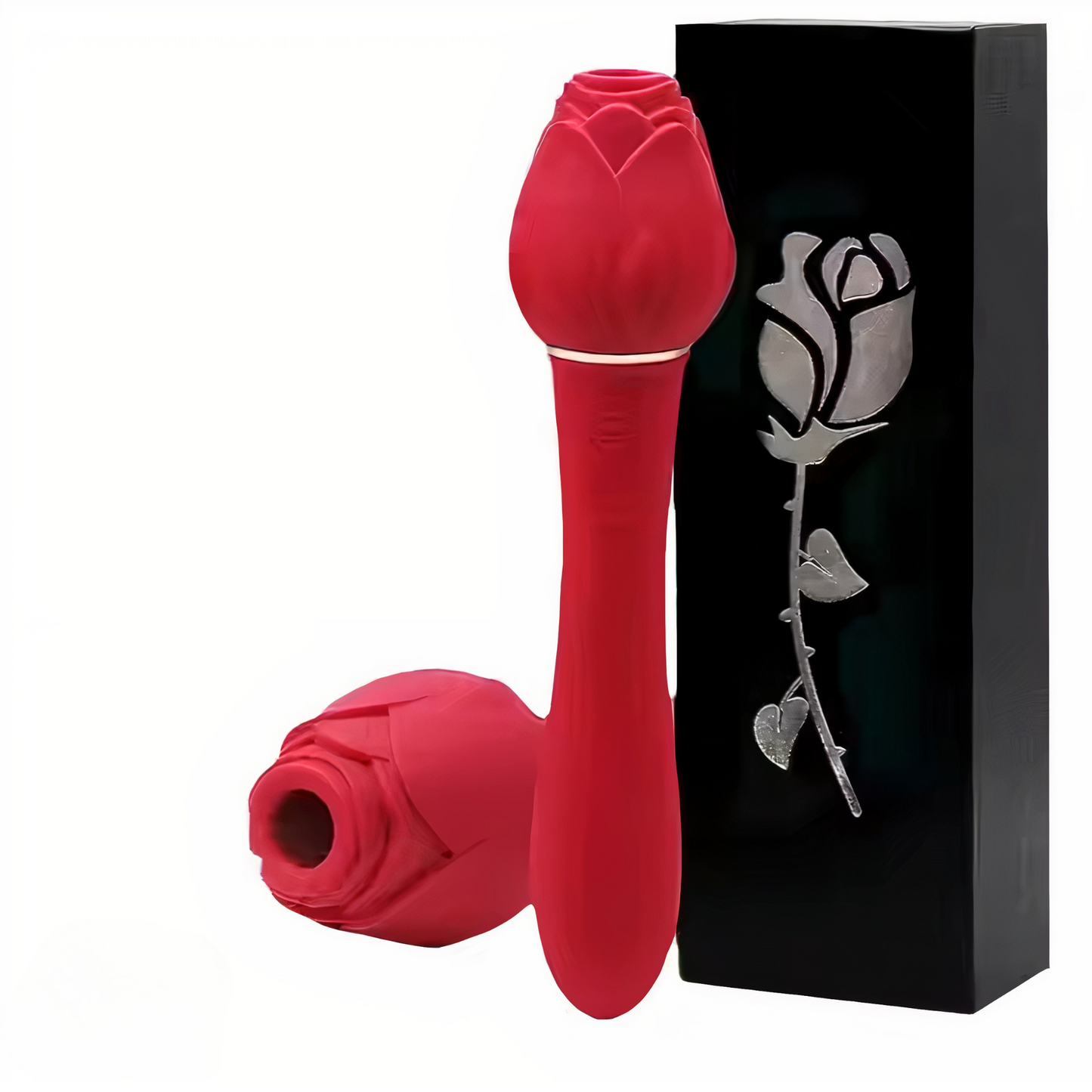 Pink Rose Vibrator mit Saugfunktion – 10 Vibrationen & 5 Saugmodi | Wiederaufladbar und wasserdicht | Leiser Motor