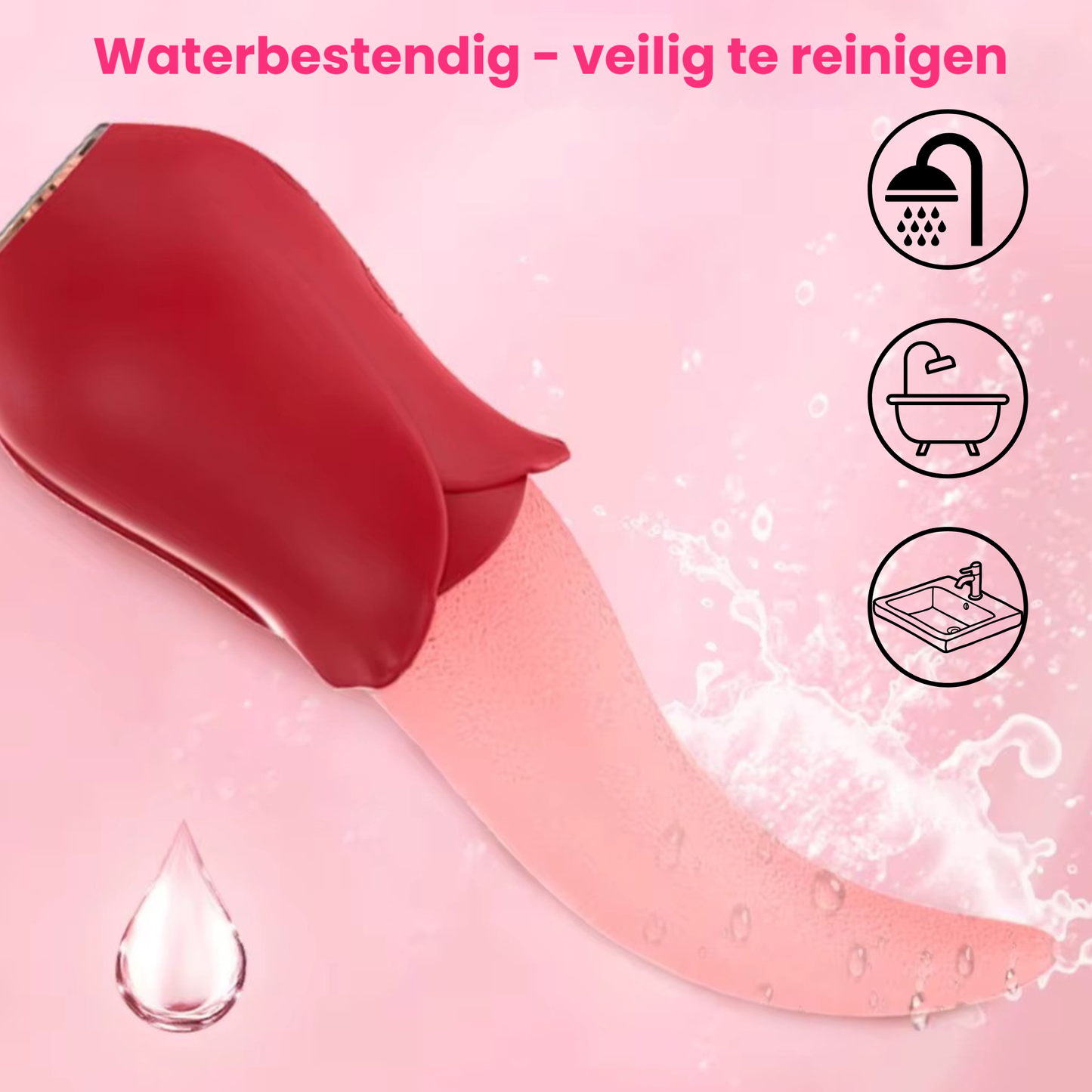Tong Vibrator Rood – 10 Vibratiestanden – Clitoris, G-spot en Tepel Stimulator