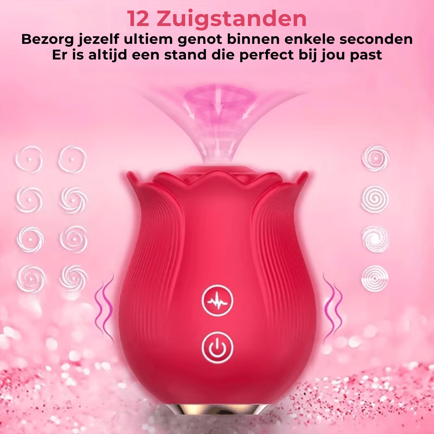 Roos Vibrator – 12 Zuigstanden – Waterdicht & Oplaadbaar – Meerdere Kleuren