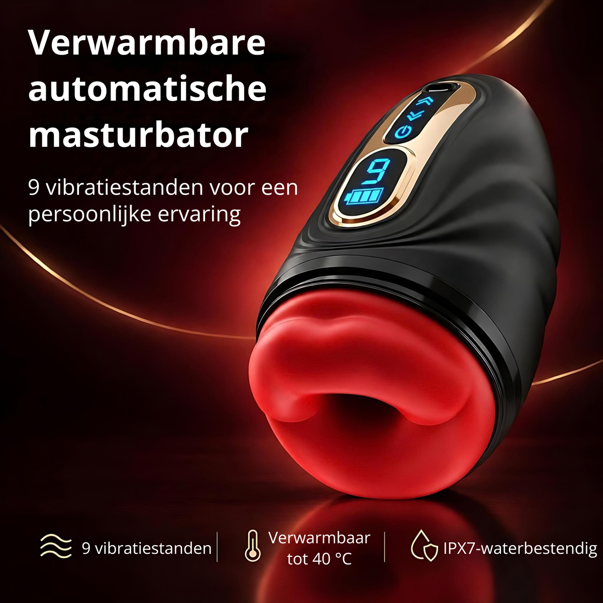 SF Toys Oraluxe Pro – Verwarmbare Masturbator met 9 Vibratiestanden