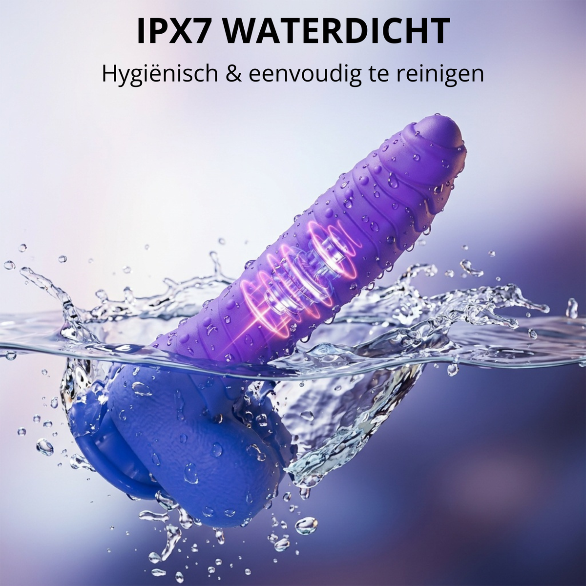 SF Toys Verwarmbare Dildo met Zuignap – Afstandsbediening – Paars