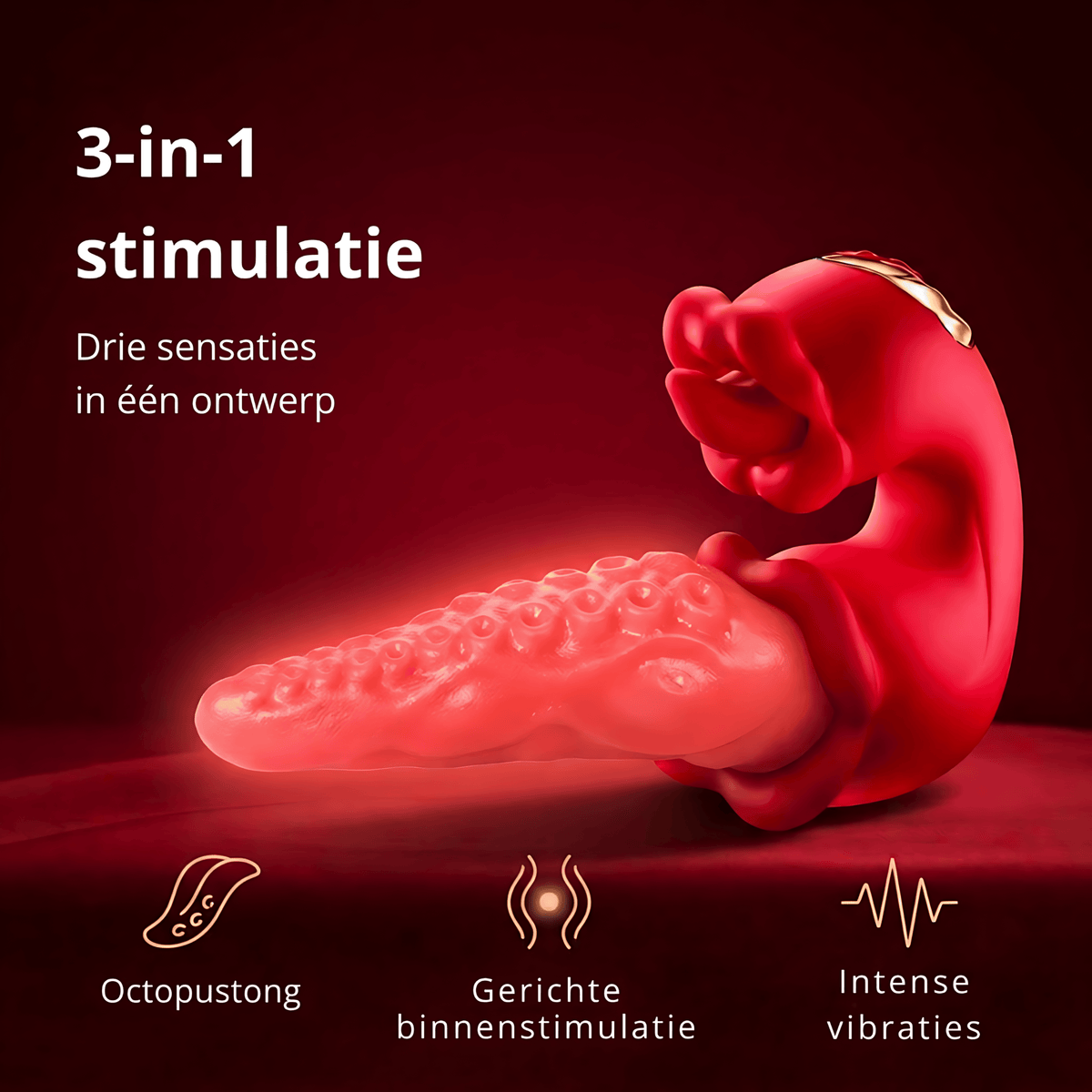 SF Toys OctoLick 3-in-1 Tong Vibrator