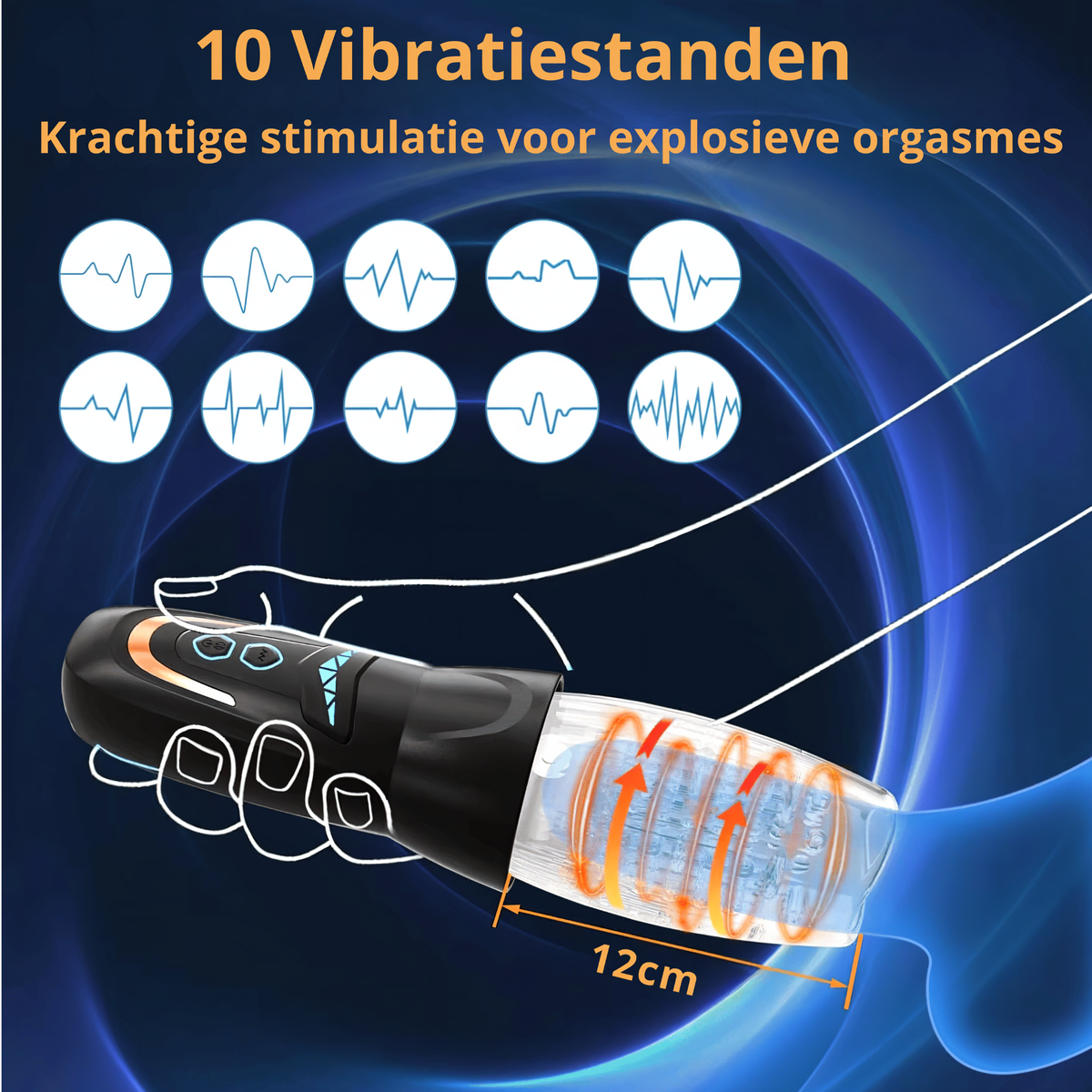 TurboThruster Deluxe – Automatische Masturbator met 8 Thrusting & Roterende Standen – 10 Vibratiestanden