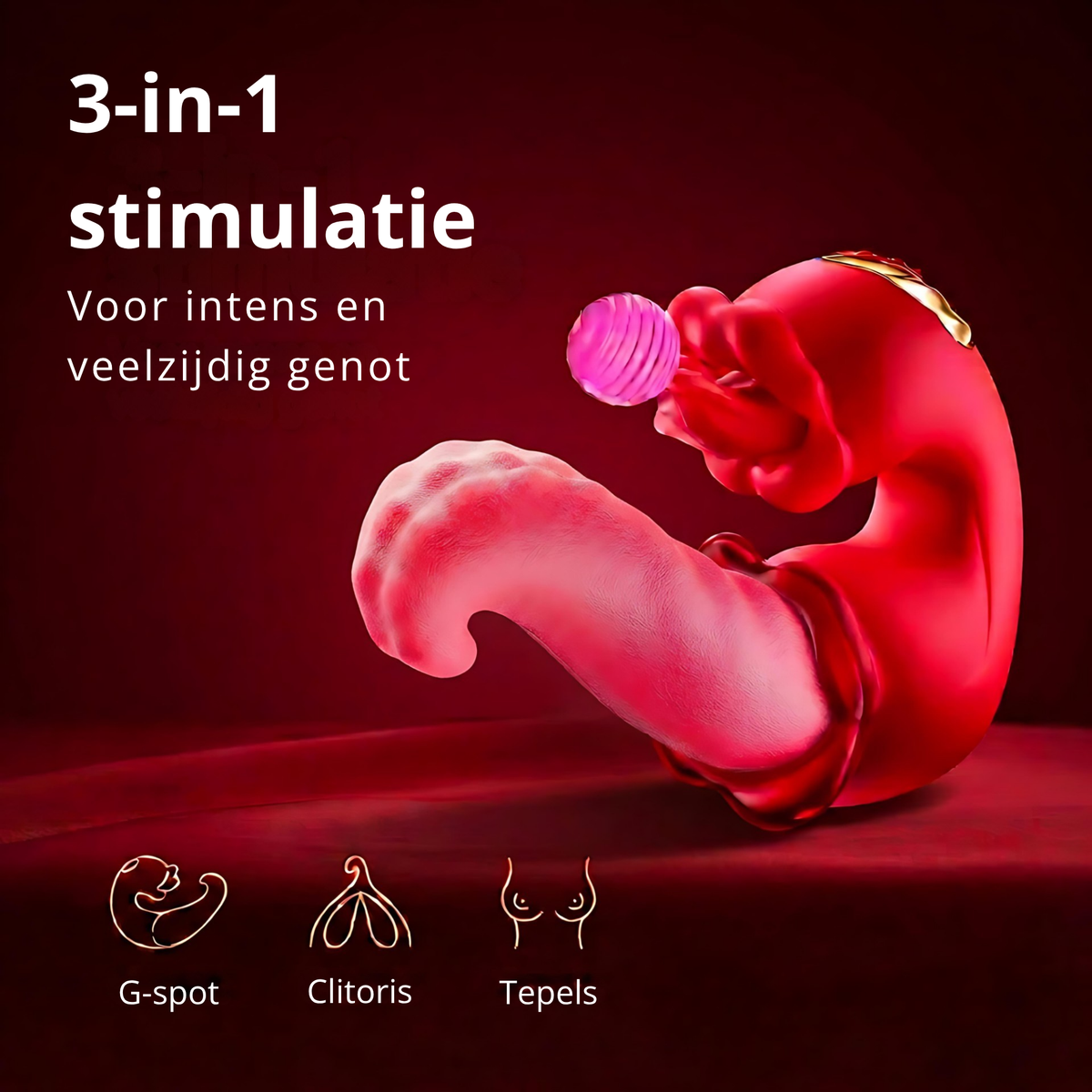 SF Toys VelvetLick – 3-in-1 Tong Vibrator met 20 Standen