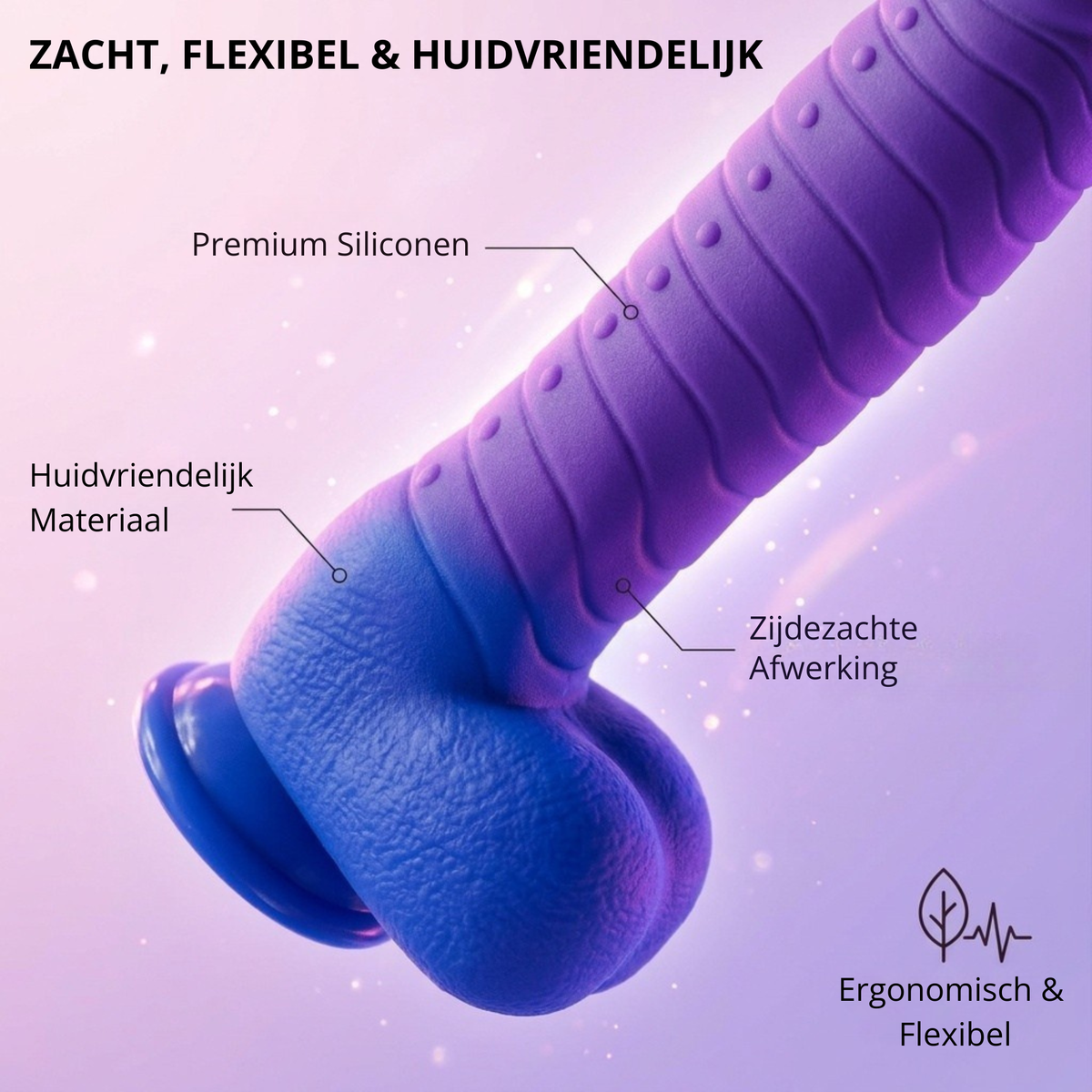 SF Toys Verwarmbare Dildo met Zuignap – Afstandsbediening – Paars