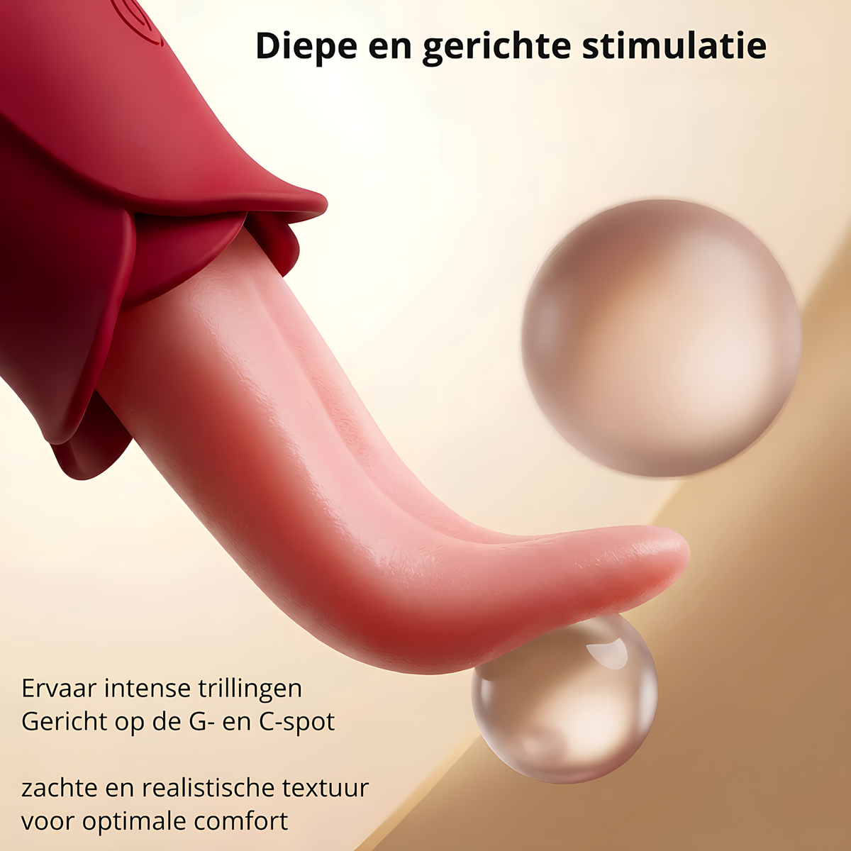 SF Toys Realistische Tong Vibrator – Bewegende Tong met 10 Vibratiestanden