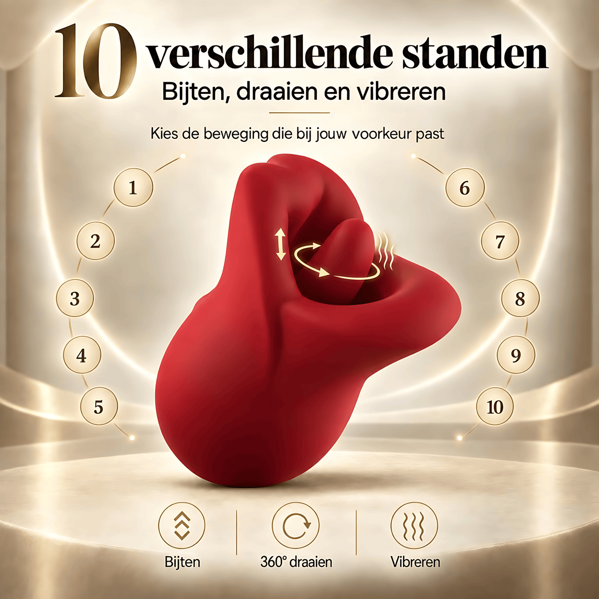 SF Toys Luxe Tong Vibrator – Bionische Tongtechnologie met 10 Intensiteitsstanden