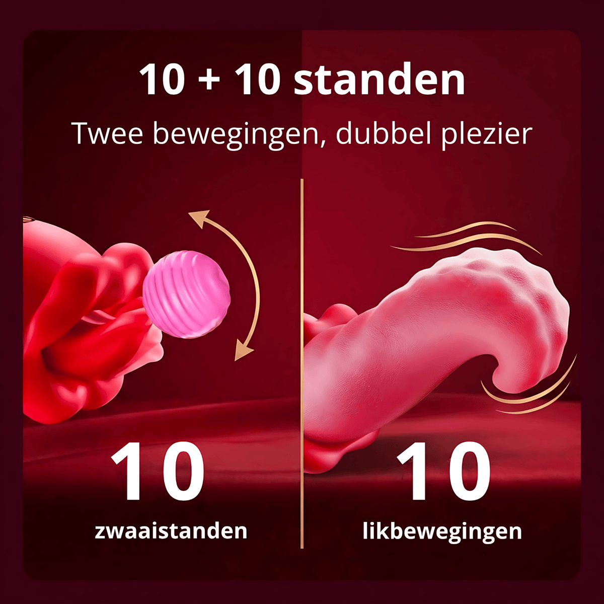 SF Toys VelvetLick – 3-in-1 Tong Vibrator met 20 Standen