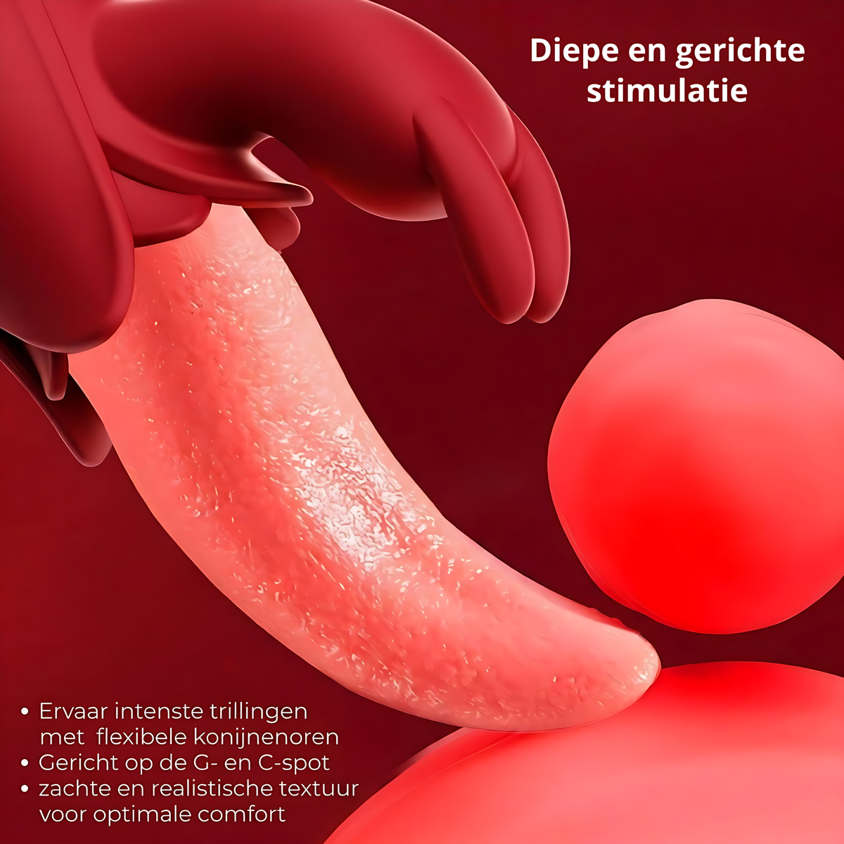 SF Toys Luxe Roos Tong Vibrator – Dubbele Stimulatie met Tongbeweging & Konijnenoren