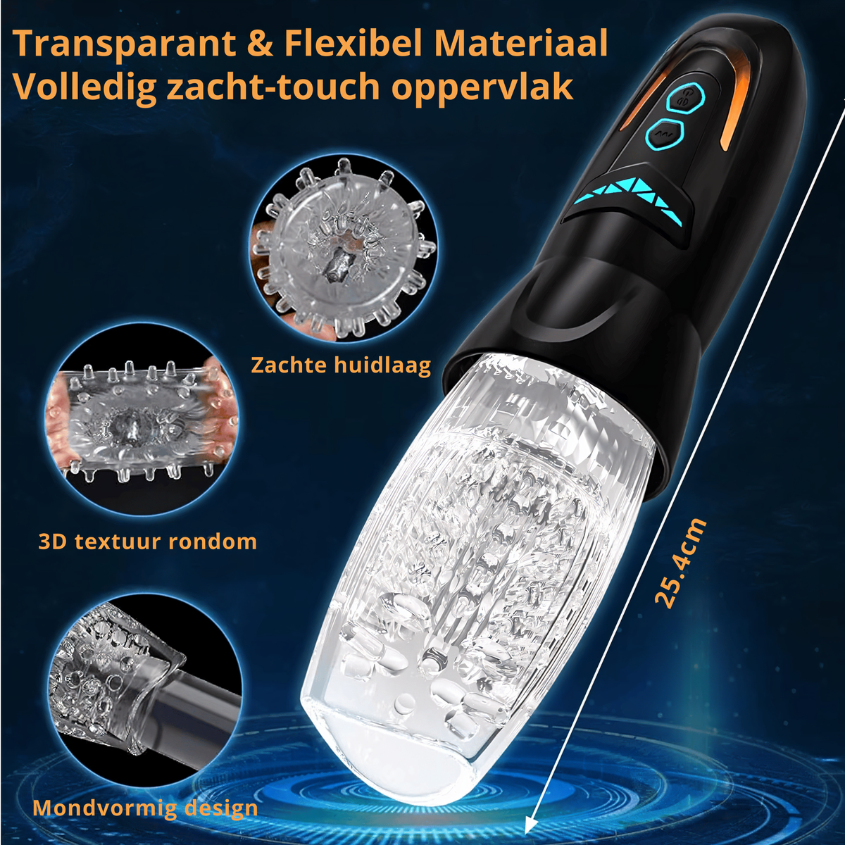TurboThruster Deluxe – Automatische Masturbator met 8 Thrusting & Roterende Standen – 10 Vibratiestanden