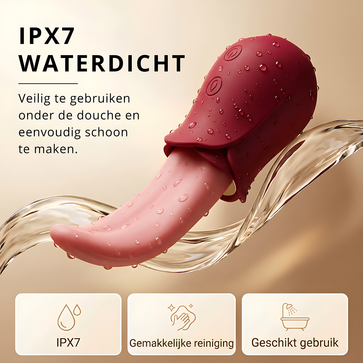 SF Toys Realistische Tong Vibrator – Bewegende Tong met 10 Vibratiestanden
