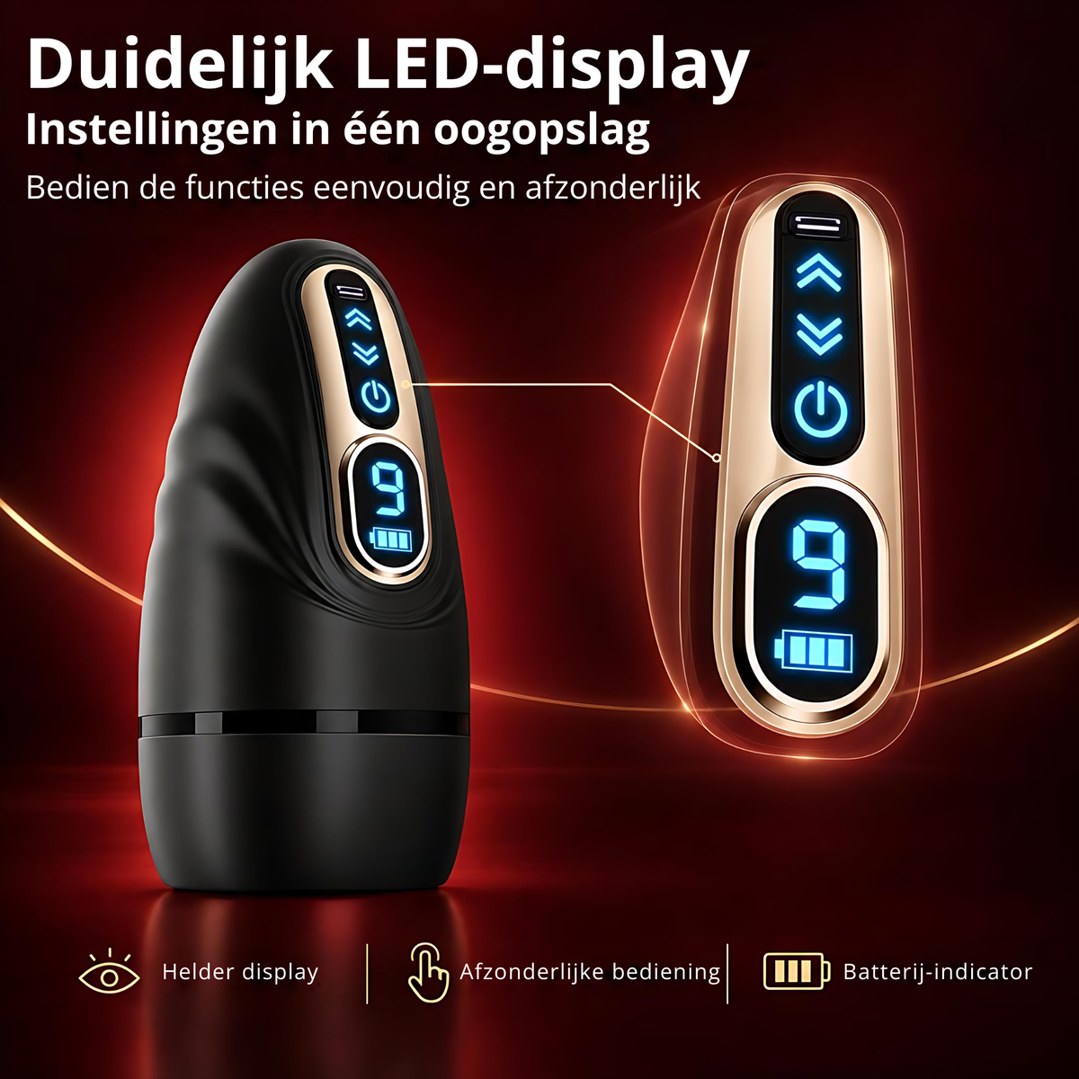 SF Toys Oraluxe Pro – Verwarmbare Masturbator met 9 Vibratiestanden