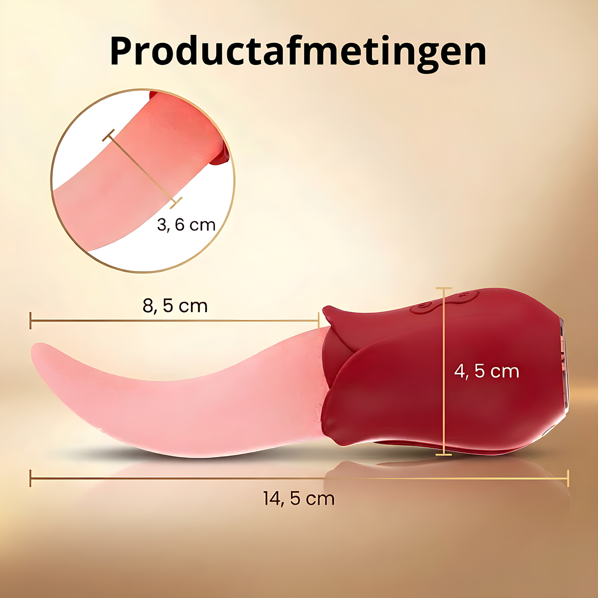 SF Toys Realistische Tong Vibrator – Bewegende Tong met 10 Vibratiestanden