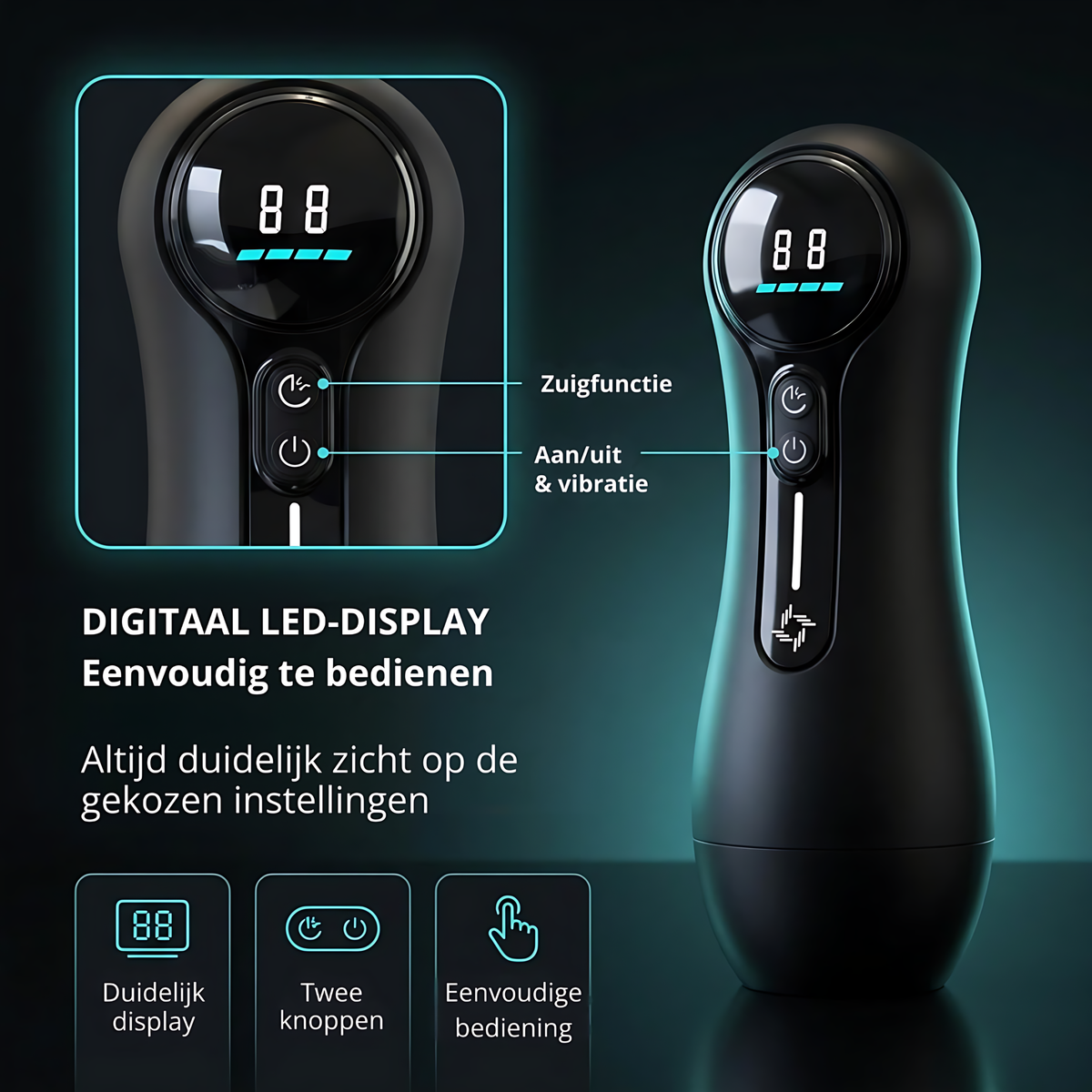 SF Toys Vortex Pro Masturbator – 9 vibratiestanden & 4 zuigstanden
