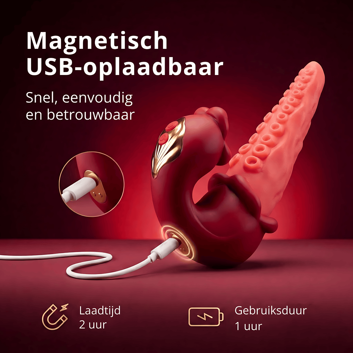 SF Toys OctoLick 3-in-1 Tong Vibrator