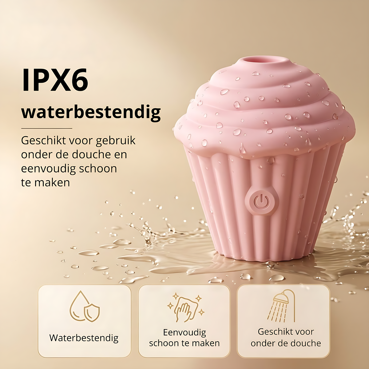SF Toys Cupcake Bliss – Clitoriszuiger met Luchtdruk & 5 Zuigstanden