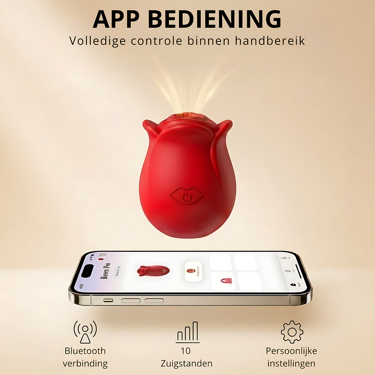 RoseAir - App Controlled Stimulator - Beschikbaar in 3 kleuren