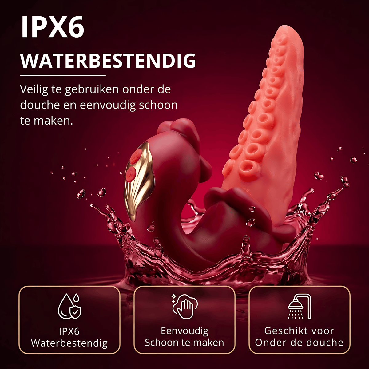 SF Toys OctoLick 3-in-1 Tong Vibrator