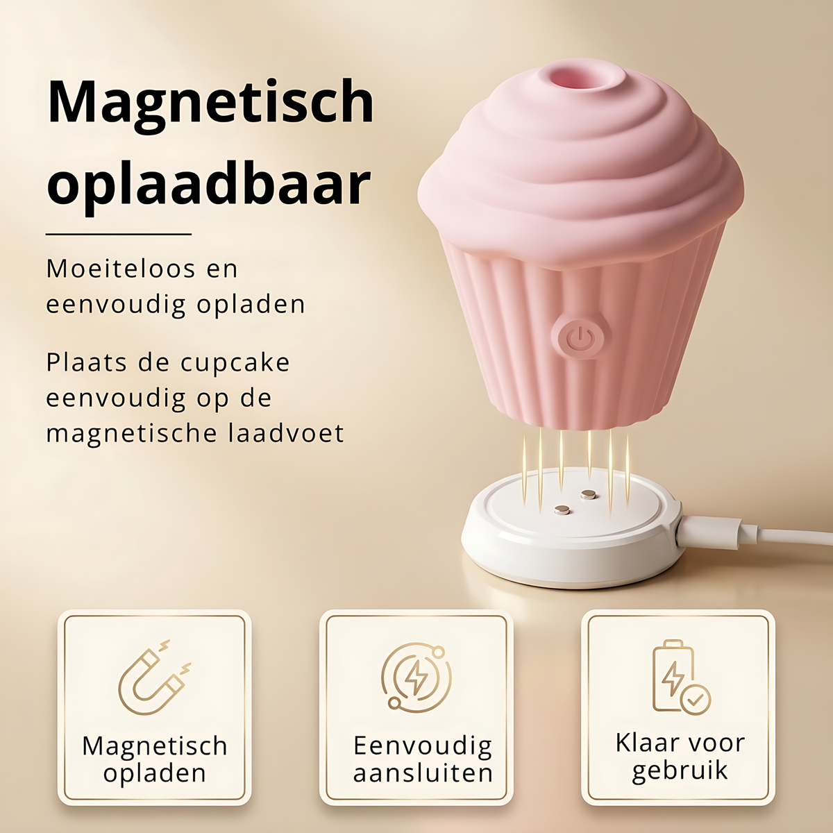 SF Toys Cupcake Bliss – Clitoriszuiger met Luchtdruk & 5 Zuigstanden