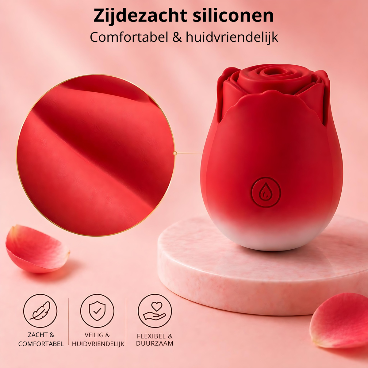 SF Toys Luxe Roos Vibrator – 10 Zuigstanden & Verkrijgbaar in 6 Kleuren