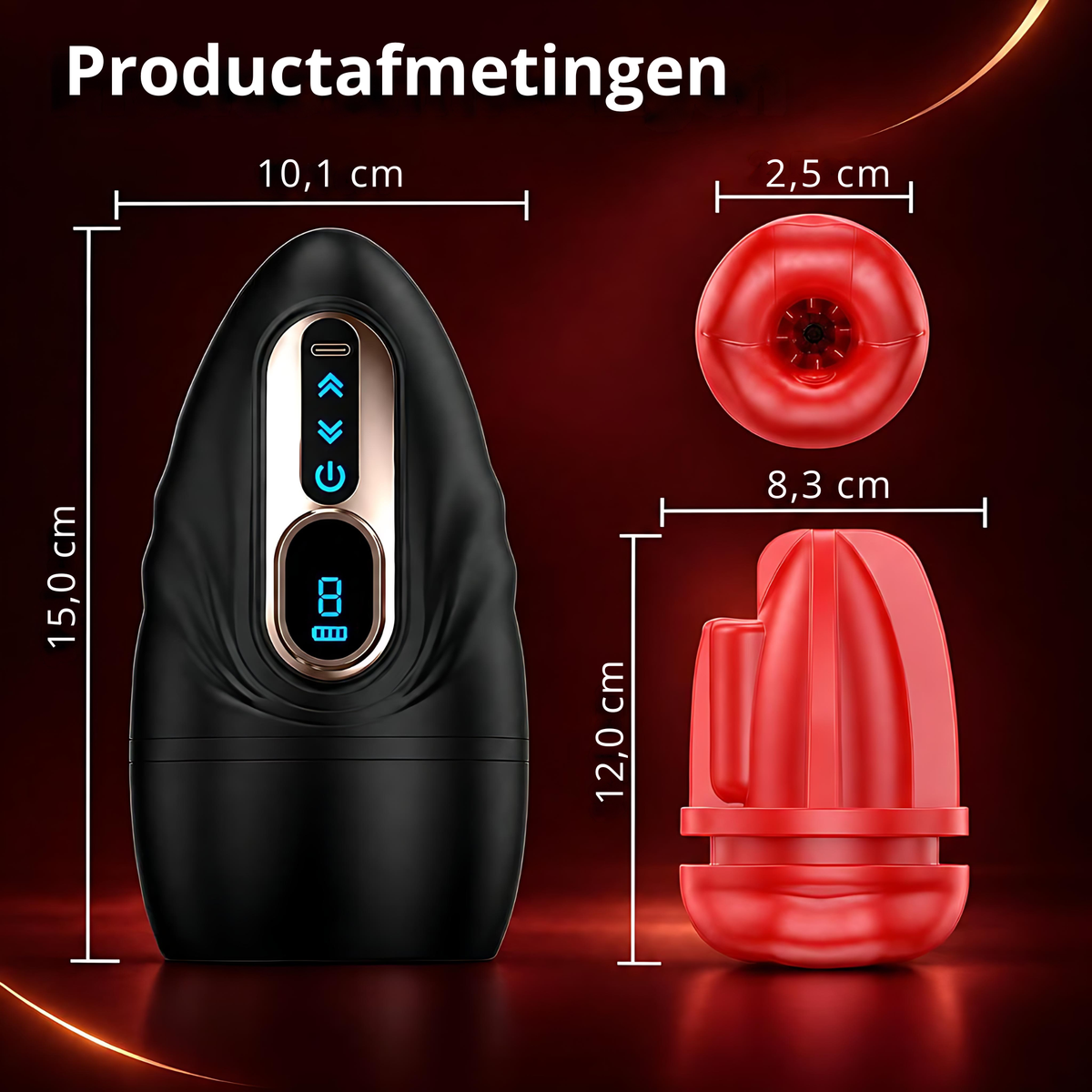 SF Toys Oraluxe Pro – Verwarmbare Masturbator met 9 Vibratiestanden