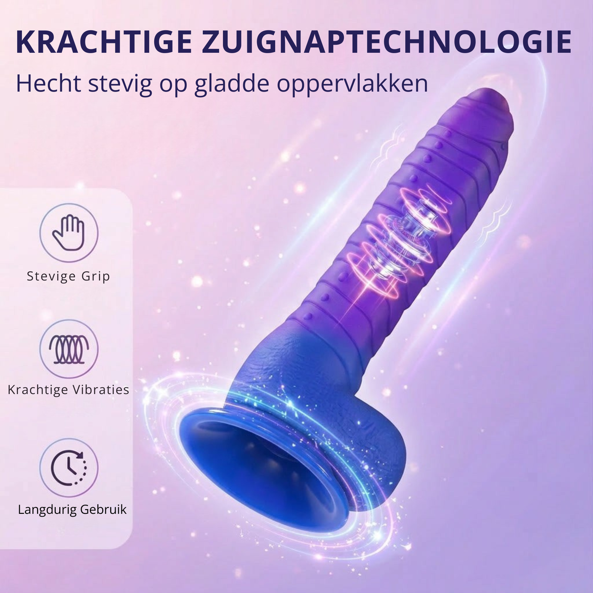 SF Toys Verwarmbare Dildo met Zuignap – Afstandsbediening – Paars