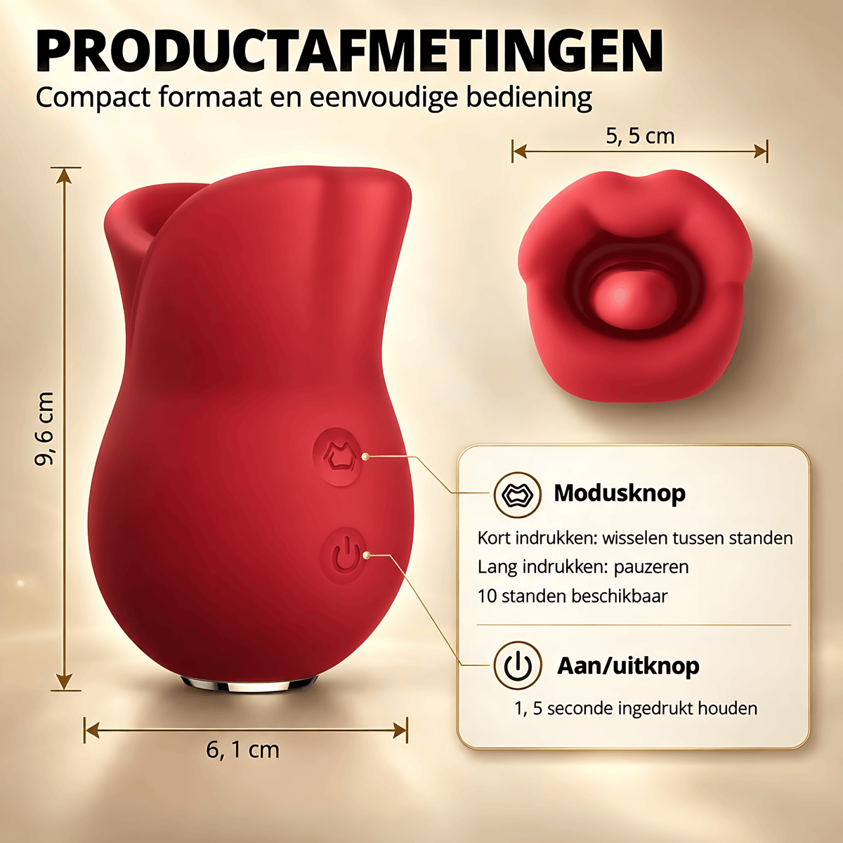 SF Toys Luxe Tong Vibrator – Bionische Tongtechnologie met 10 Intensiteitsstanden