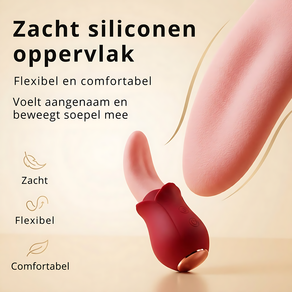 SF Toys Realistische Tong Vibrator – Bewegende Tong met 10 Vibratiestanden