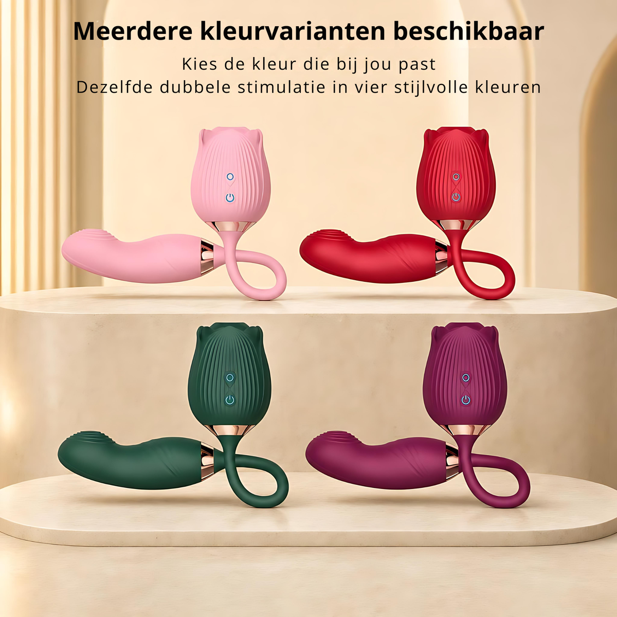 SF Toys RoseMotion Duo – Roos Zuigstimulator - 4 kleuren varianten beschikbaar