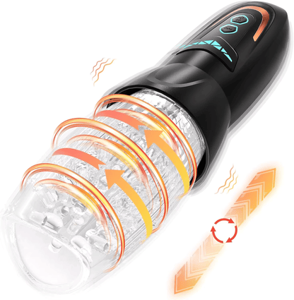 TurboThruster Deluxe – Automatische Masturbator met 8 Thrusting & Roterende Standen – 10 Vibratiestanden