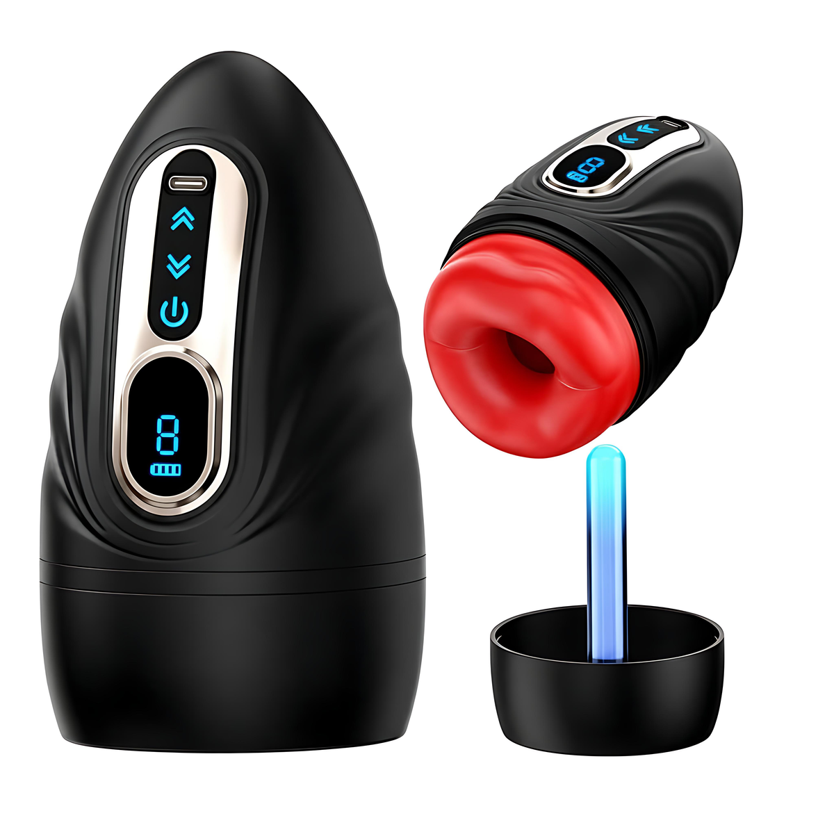 SF Toys Oraluxe Pro – Verwarmbare Masturbator met 9 Vibratiestanden