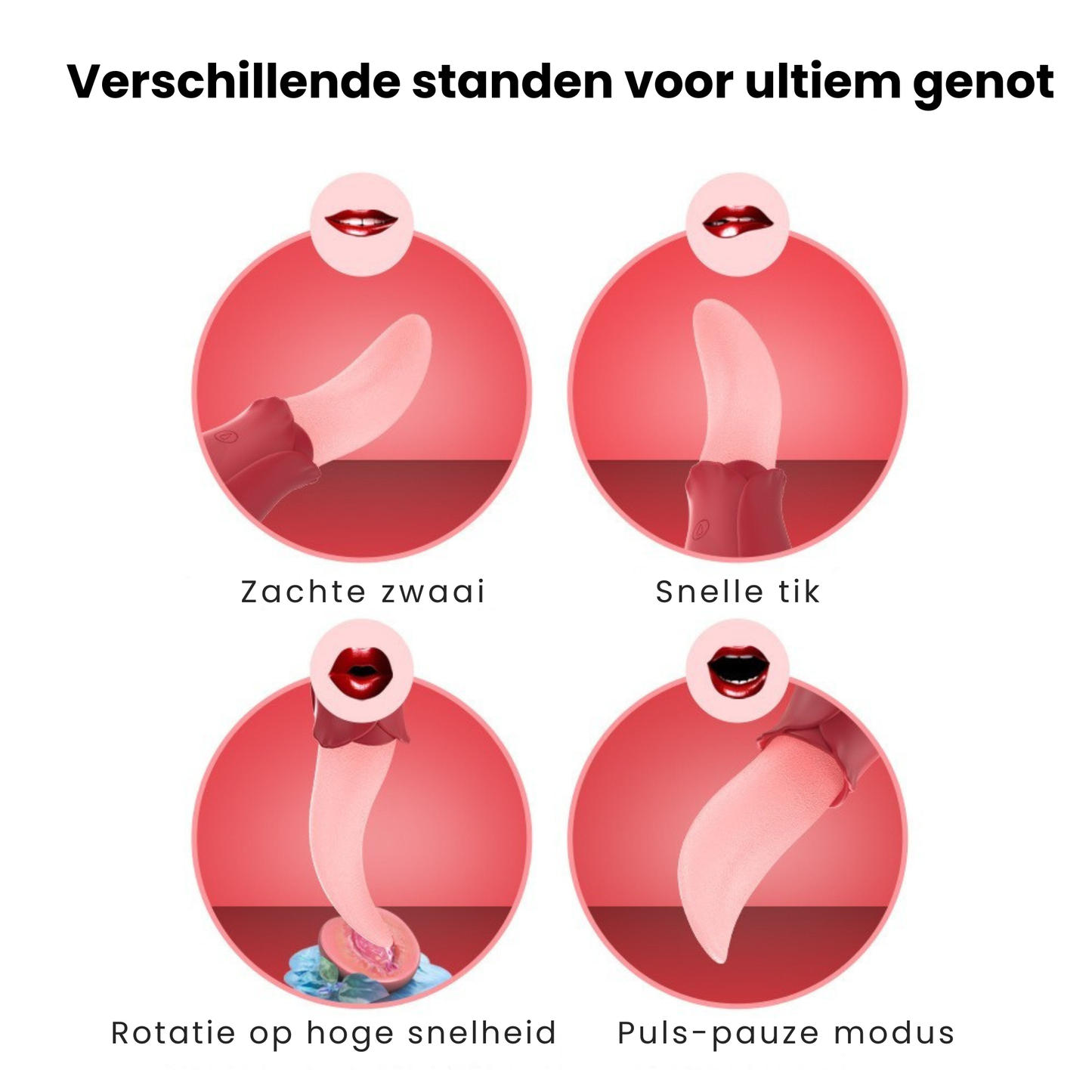 Tong Vibrator Rood – 10 Vibratiestanden – Clitoris, G-spot en Tepel Stimulator