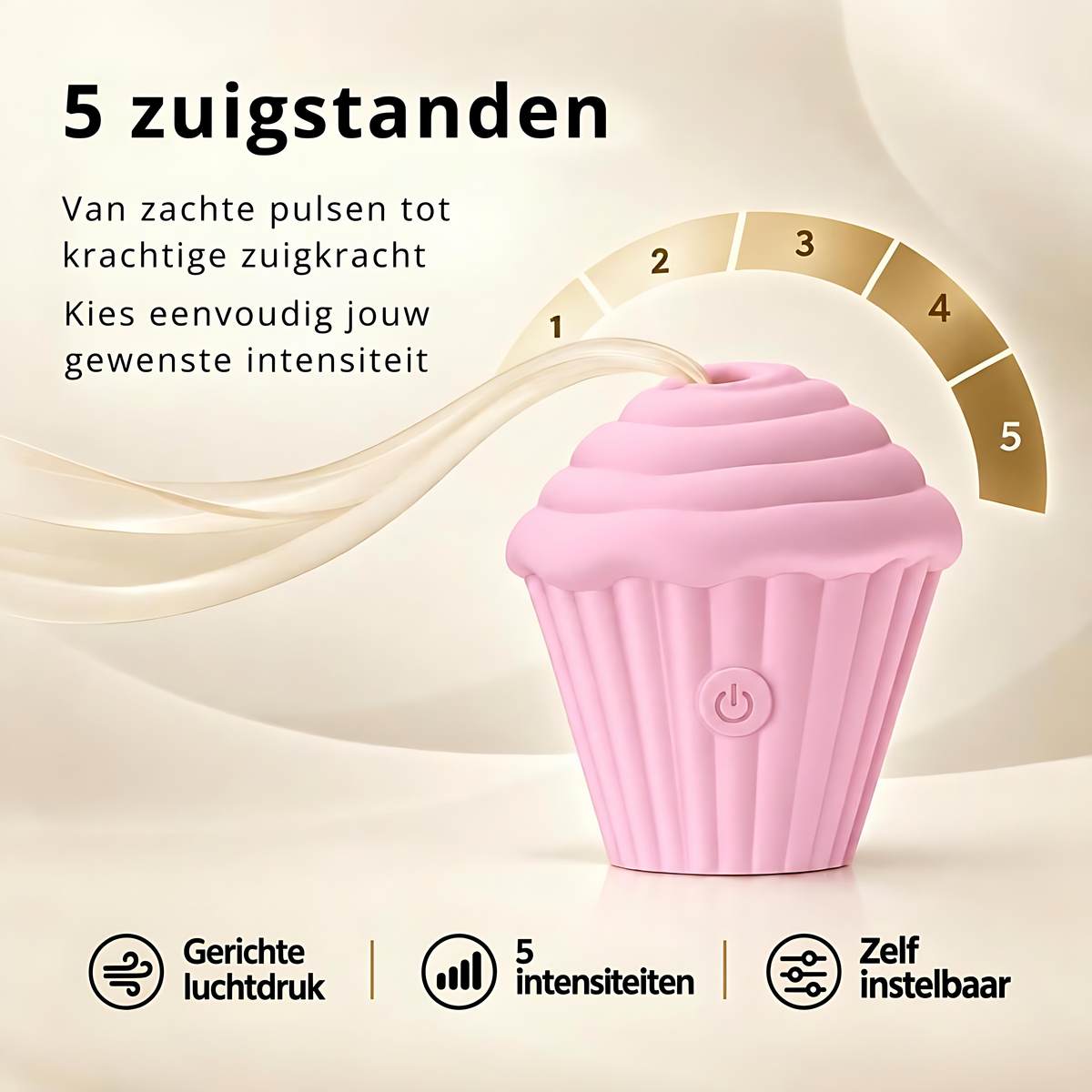 SF Toys Cupcake Bliss – Clitoriszuiger met Luchtdruk & 5 Zuigstanden