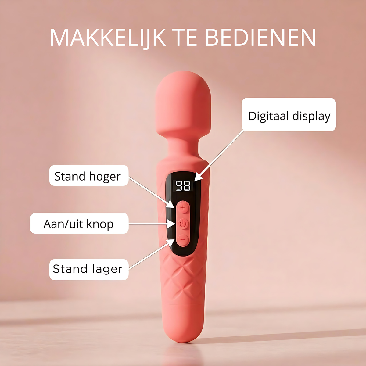 SF Toys Luxe Wand Vibrator – 30 Vibratiestanden met Digitaal Display - Beschikbaar in 2 kleuren