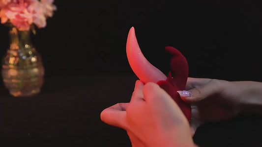 Roosvormige tongvibrator met konijnenoren