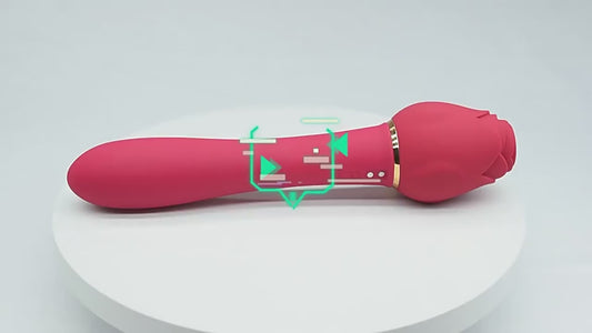 Rode Roos Vibrator met Zuigfunctie – 10 Vibraties & 5 Zuigstanden