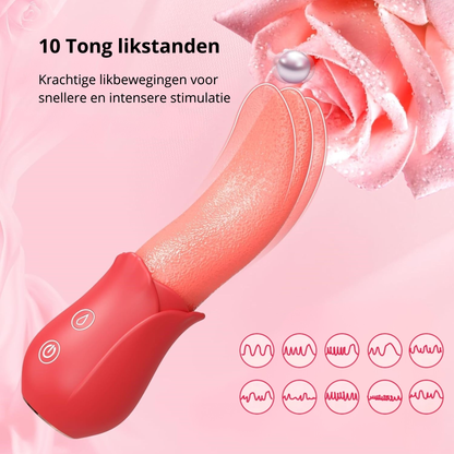 Tong Vibrator Rood – 10 Vibratiestanden – Clitoris, G-spot en Tepel Stimulator